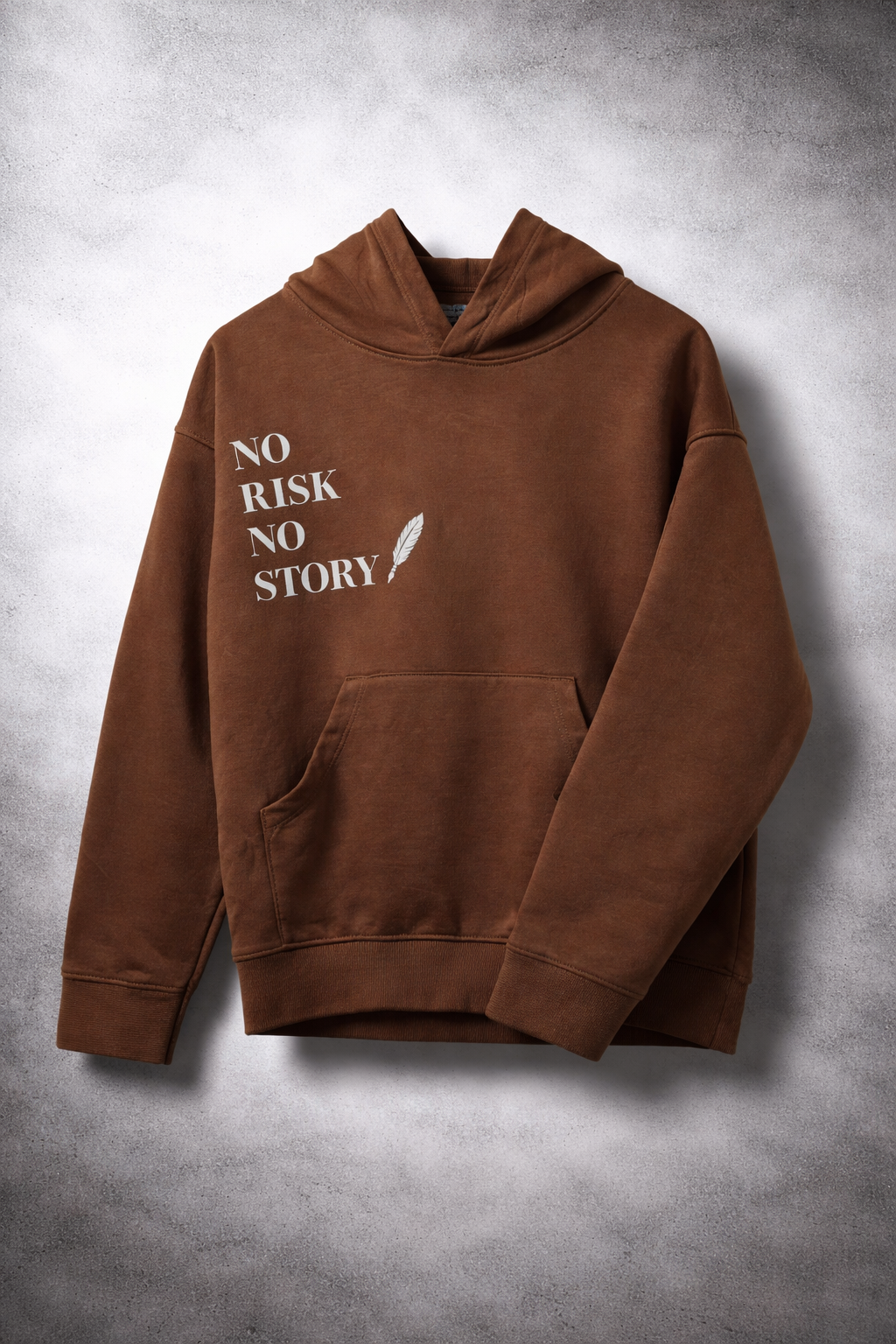 Latest Unisex No Risk No Story Hoodie Brown