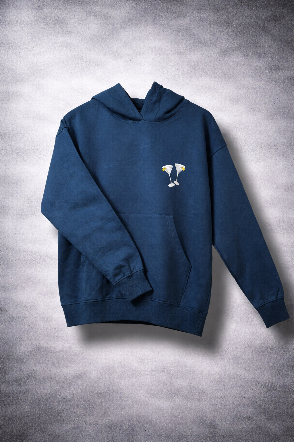 Unisex Navy Blue 'Drunken mistakes' Hoodie