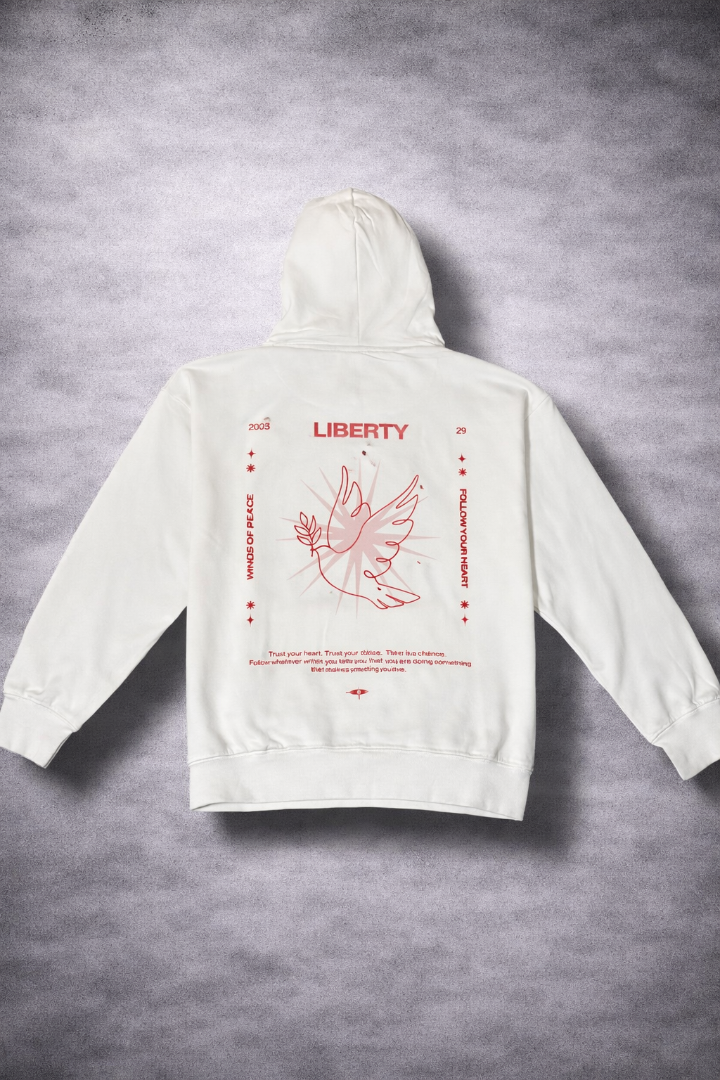 JJCULT Premium Liberty White Hoodie