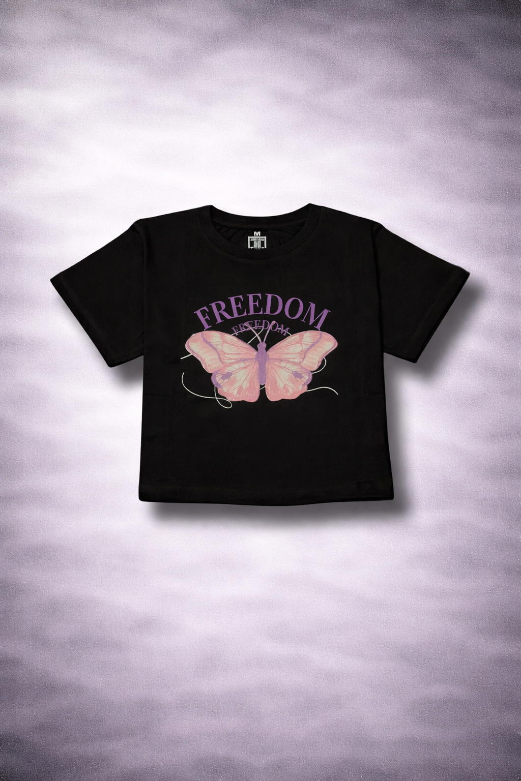 Trendy Black Freedom Butterfly Top for Women