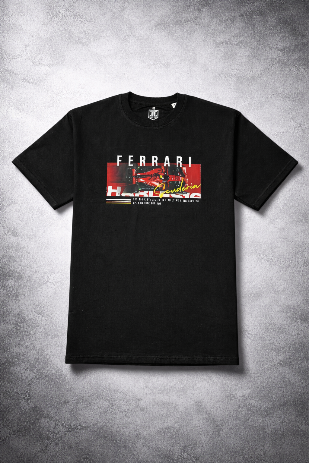 Ferrari Black Tshirt Front
