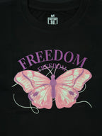 Trendy Black Freedom Butterfly Top for Women
