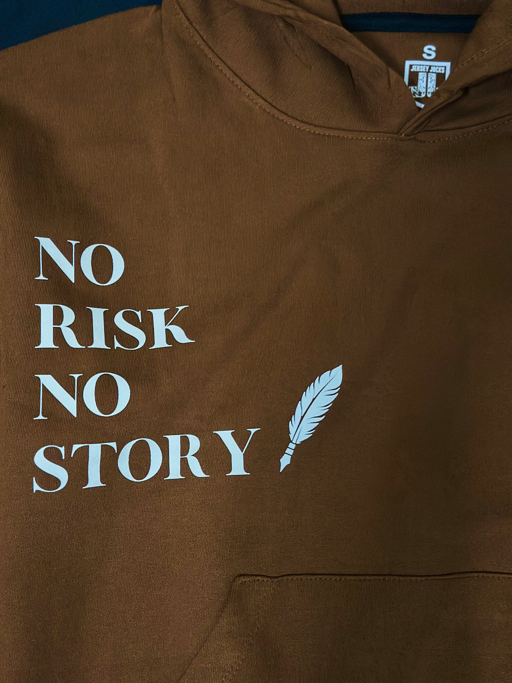 Latest Unisex No Risk No Story Hoodie Brown