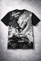 JJCULT Radium Black t-shirt dragon and car design
